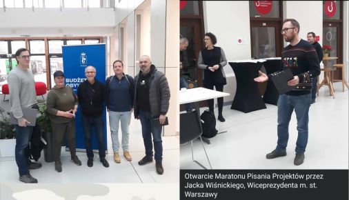 12 stycznia 2025 wzięliśmy udział w Maratonie pisania projektów do Budżetu Obywatelskiego Warszawy